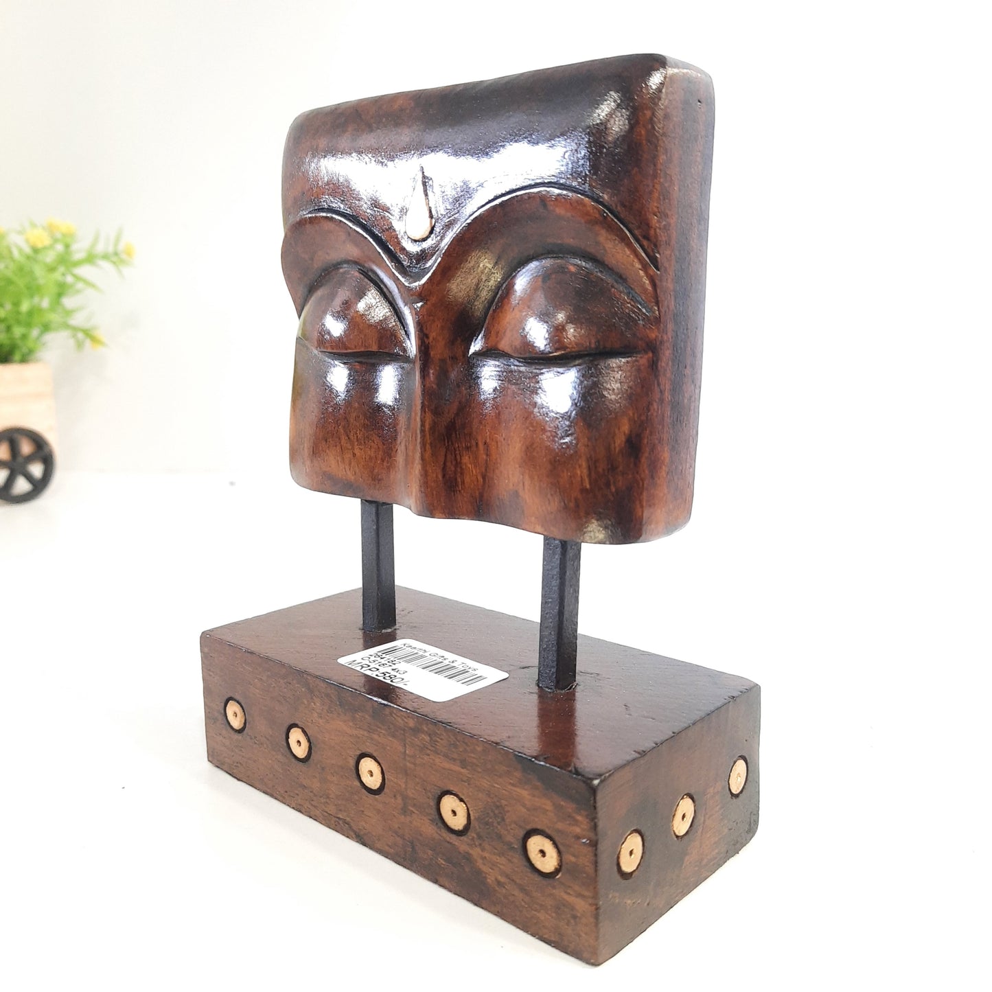 Wooden Gautham Buddha Eyes on Stand Oxod