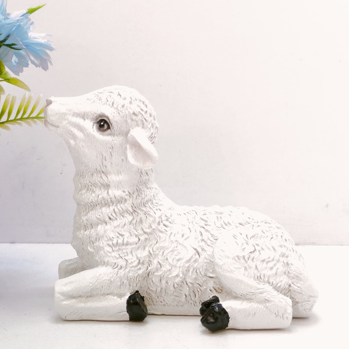 Cute Sheep Statue Lawn Fairy Garden Home Decoration Moss Doll House Ornament