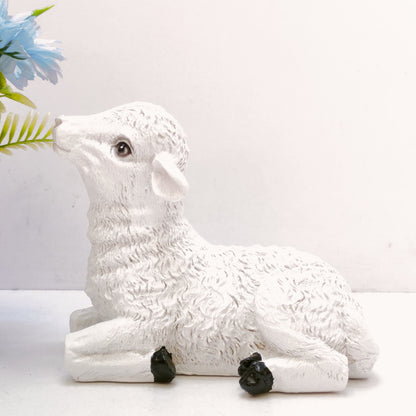 Cute Sheep Statue Lawn Fairy Garden Home Decoration Moss Doll House Ornament