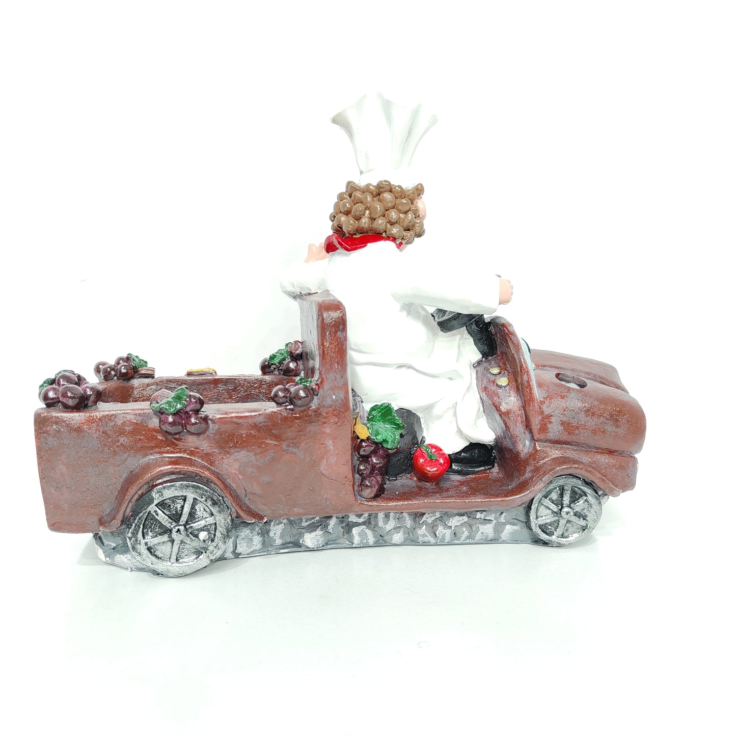 Chef in Racing Car Resin Wine Holder