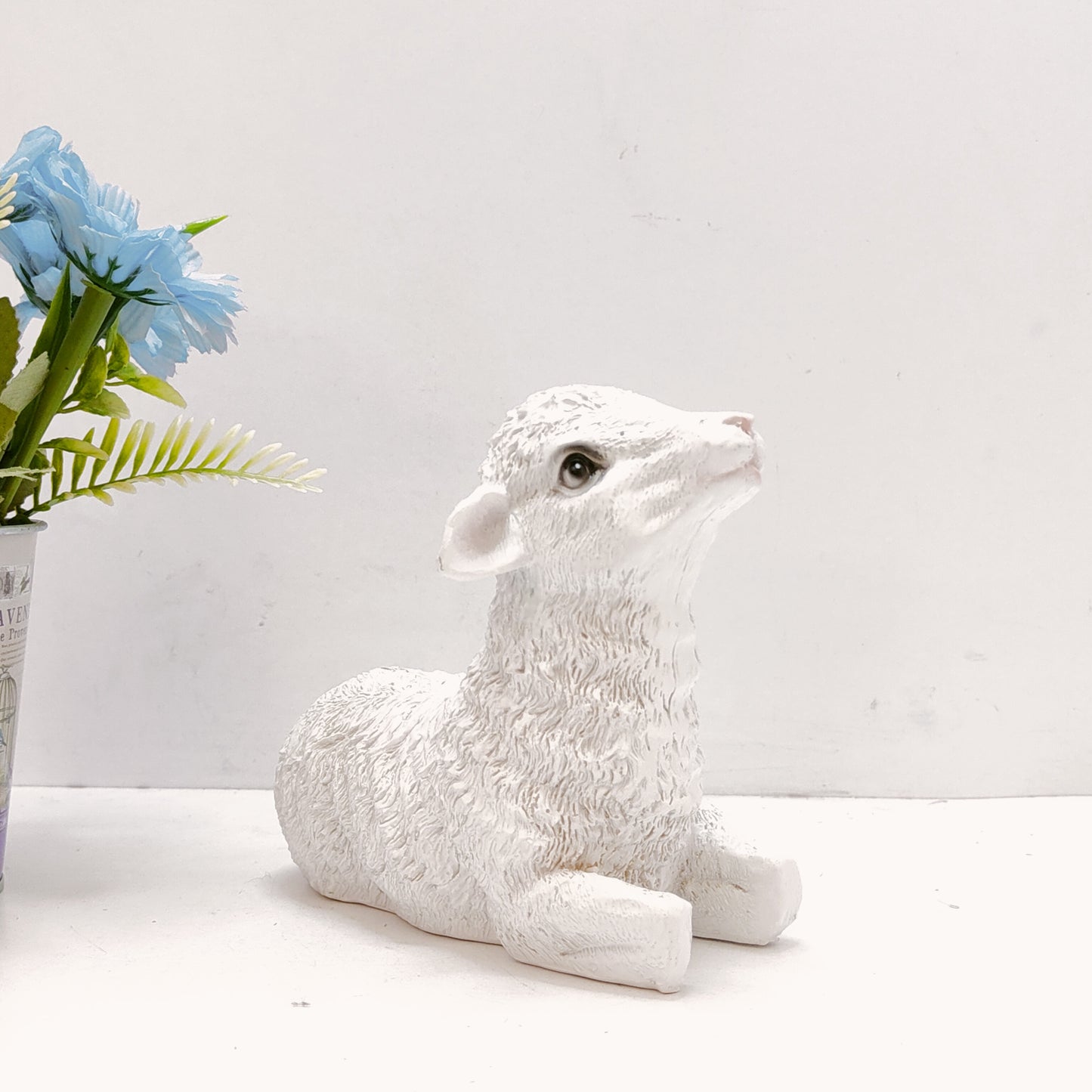 Cute Sheep Statue Lawn Fairy Garden Home Decoration Moss Doll House Ornament