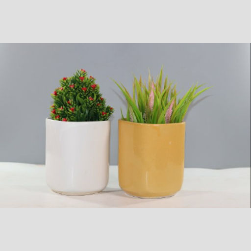 Large Ceramic Porcelain Flower Pot Drainage Hole, Great Planters for All Indoor House Plants Home Office Plant not Included