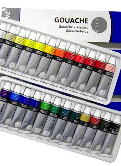 Daler Rowney Simply Gouache - Set of 24x12ml