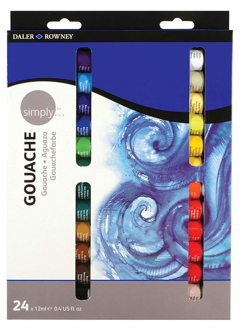 Daler Rowney Simply Gouache - Set of 24x12ml