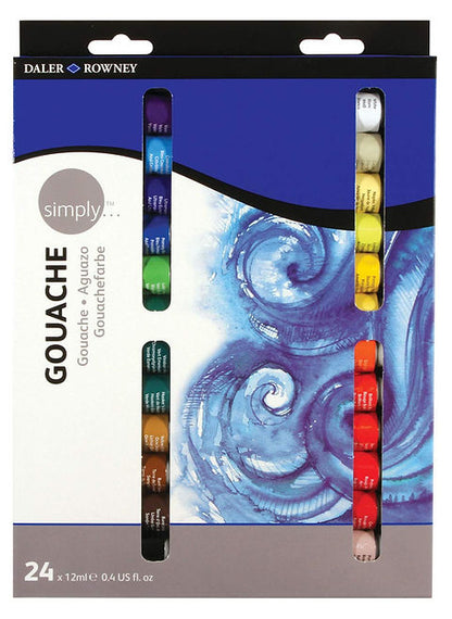 Daler Rowney Simply Gouache - Set of 24x12ml