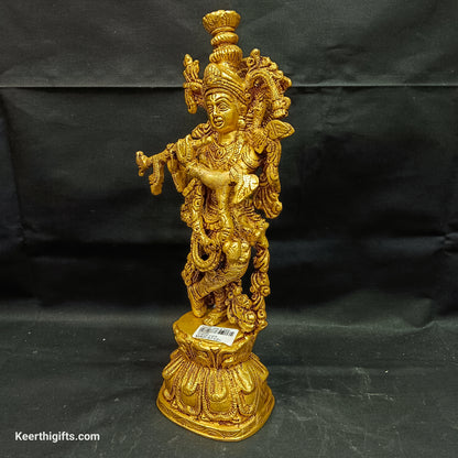 Krishna brass antique idol