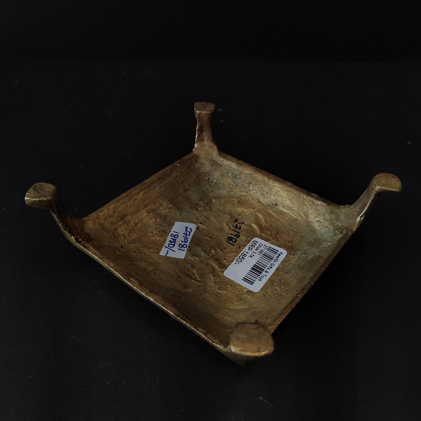 Brass Superfine Square Traditional Lotus Engraved High Brass Pooja Chowki for God Idols