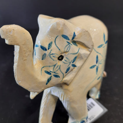 Wooden Elephant 4 Flower Painting