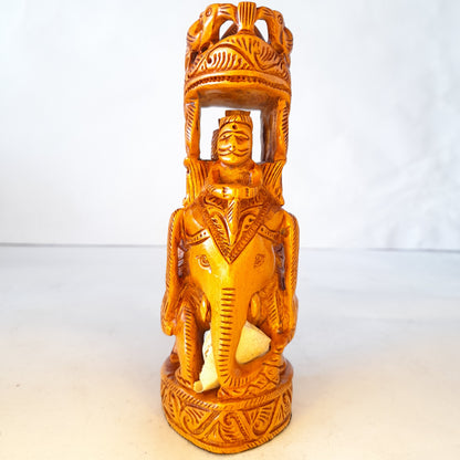 Wooden Amba wadi Shikar Carved Round Fine