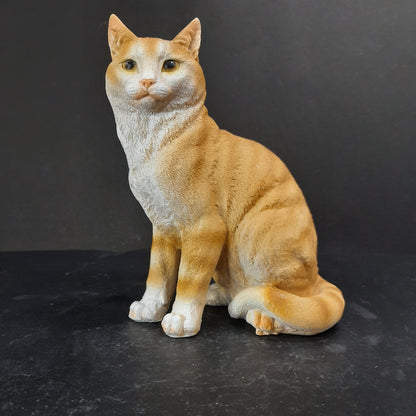 Realistic looking cat showpiece