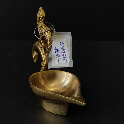 Metaldecor Brass Traditional Handmade Diya With Handle