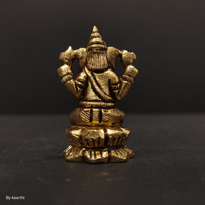 Brass Lord Ganesha Statue for Pooja Home Decor Car Dashboard God Ganesh Ganpati Decorative Showpices