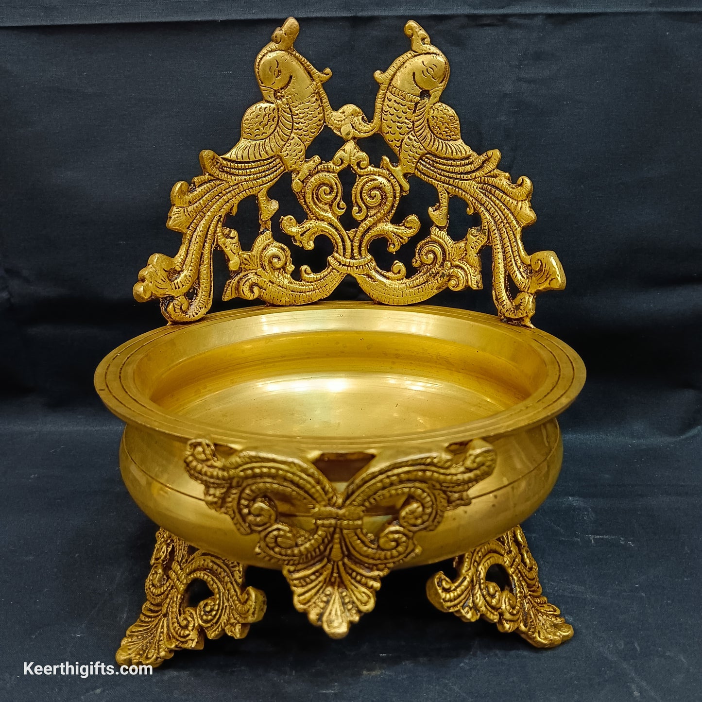 Peacock brass antique urli