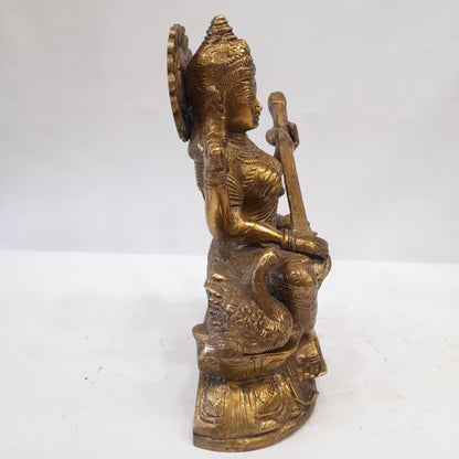 Brass saraswati idol