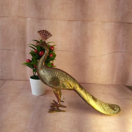 Brass peacock