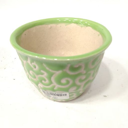 Ceramic Pot Green, Pots for Plants Highly Durable Ceramic Indoor Outdoor Flower Pot Gamla Tree Planter Container Planters for Living Room, Balcony, Garden, Office