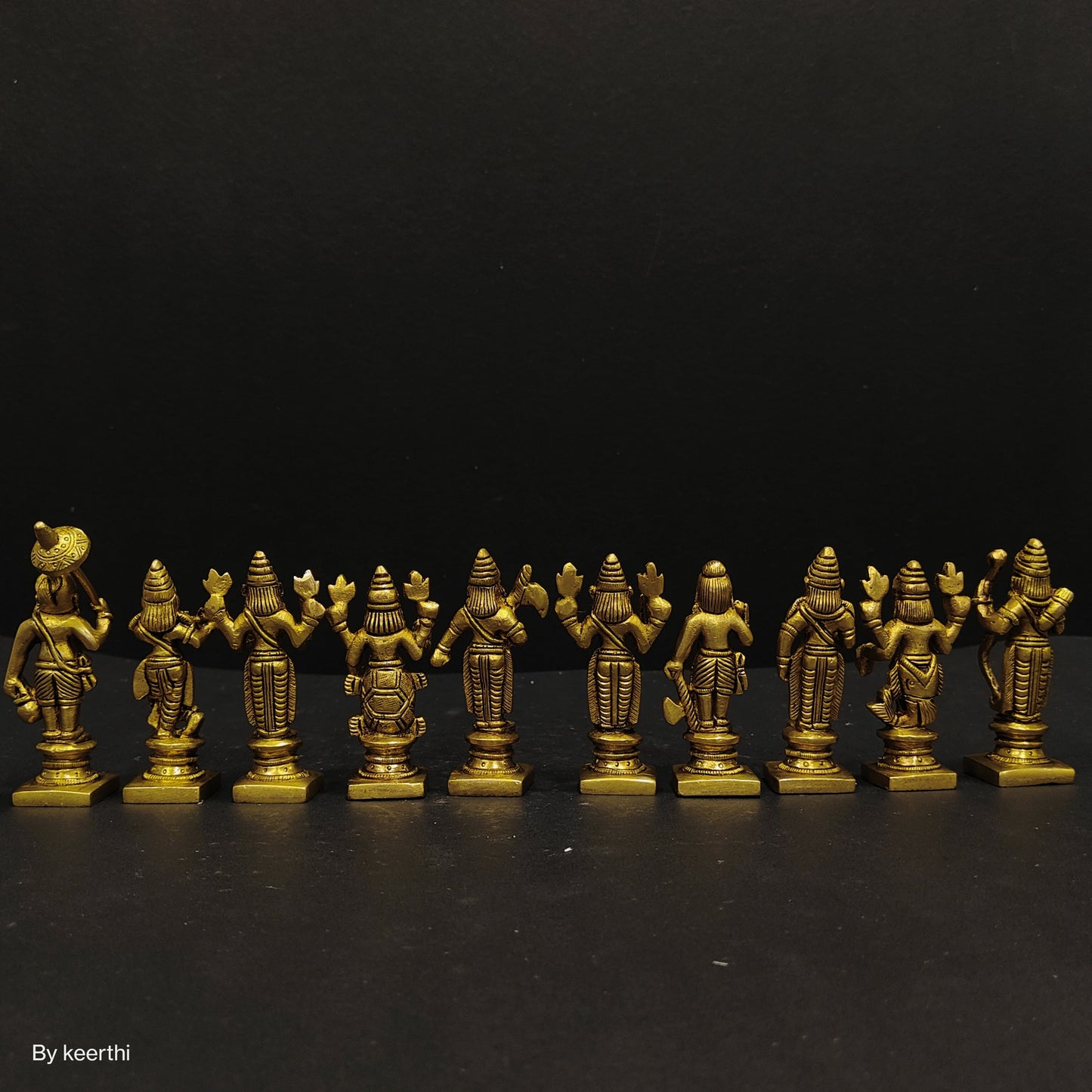 Brass DASHAVATAR/Vishnu Avatars Statue Set (10 PC)