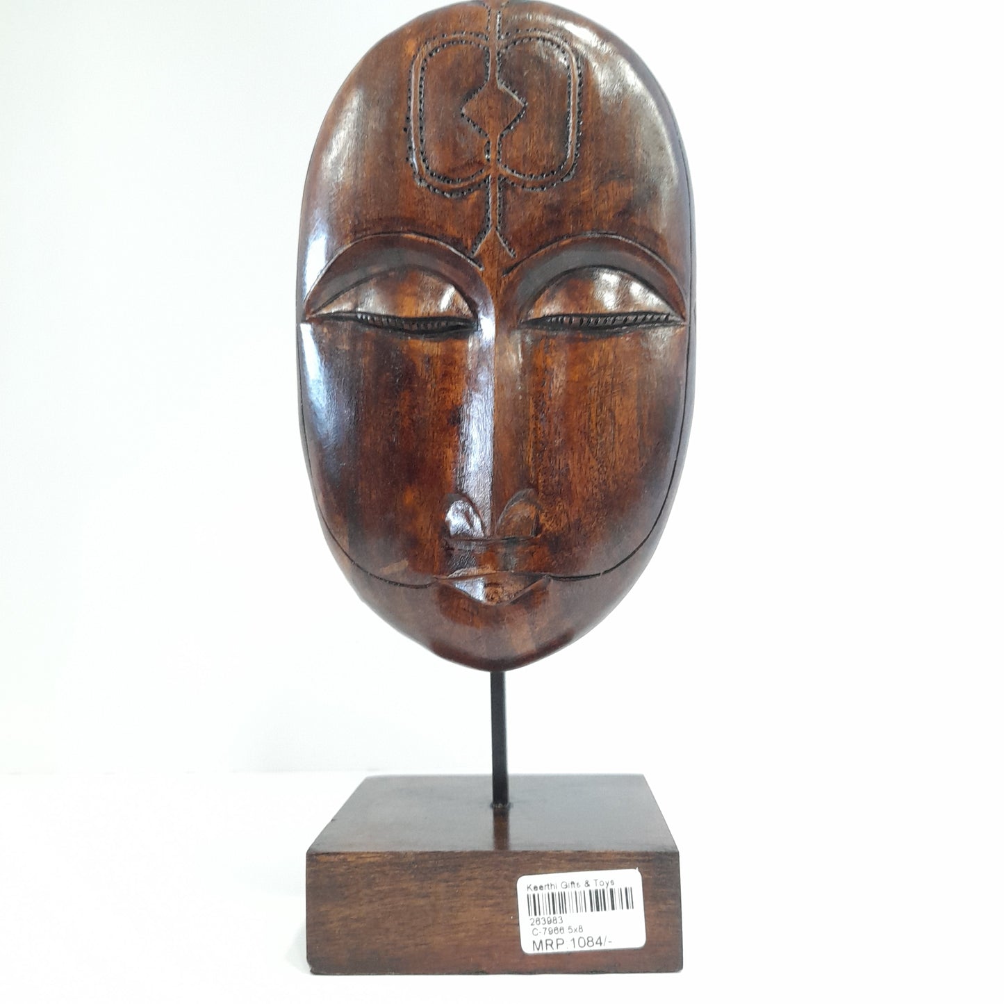 Wooden Mask on Base