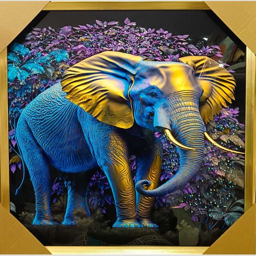 Crystal Bubble Elephant Photo Frame, For Decoration