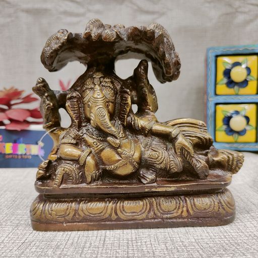 Antique finsih Brass ganesh Idol