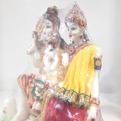 Shiva Parvati ganesh idol