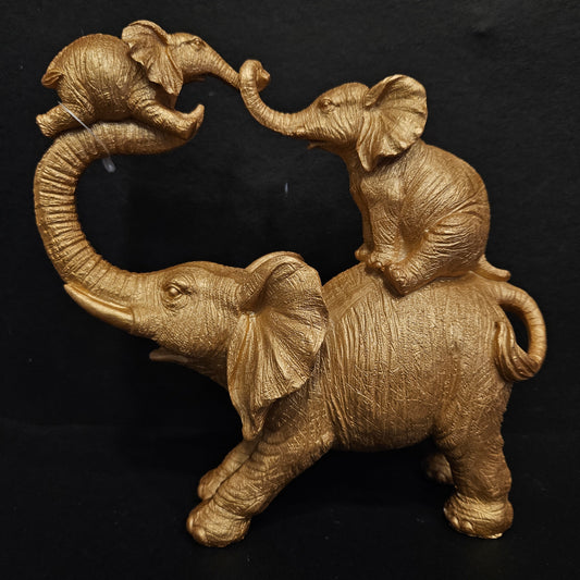 Elephant Statue Decorative Statue for Table Decoration Room Decor Home Decor Modern Art Sculpture Handmade Resin Animal Statue for Wisdom Golden Statue