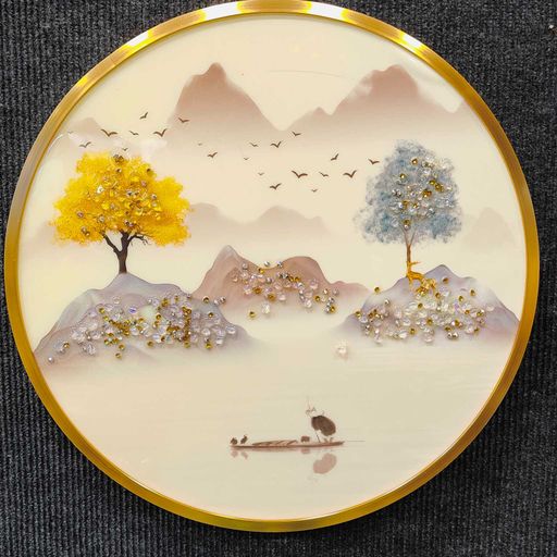 Mountain Art 3D Crystal Wall Frame