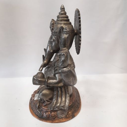 BRASS VINAYAKA SILVER FINISH