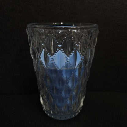 Crystal designed glass infused aromatic wax candle