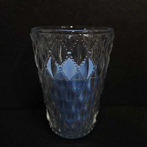 Crystal designed glass infused aromatic wax candle