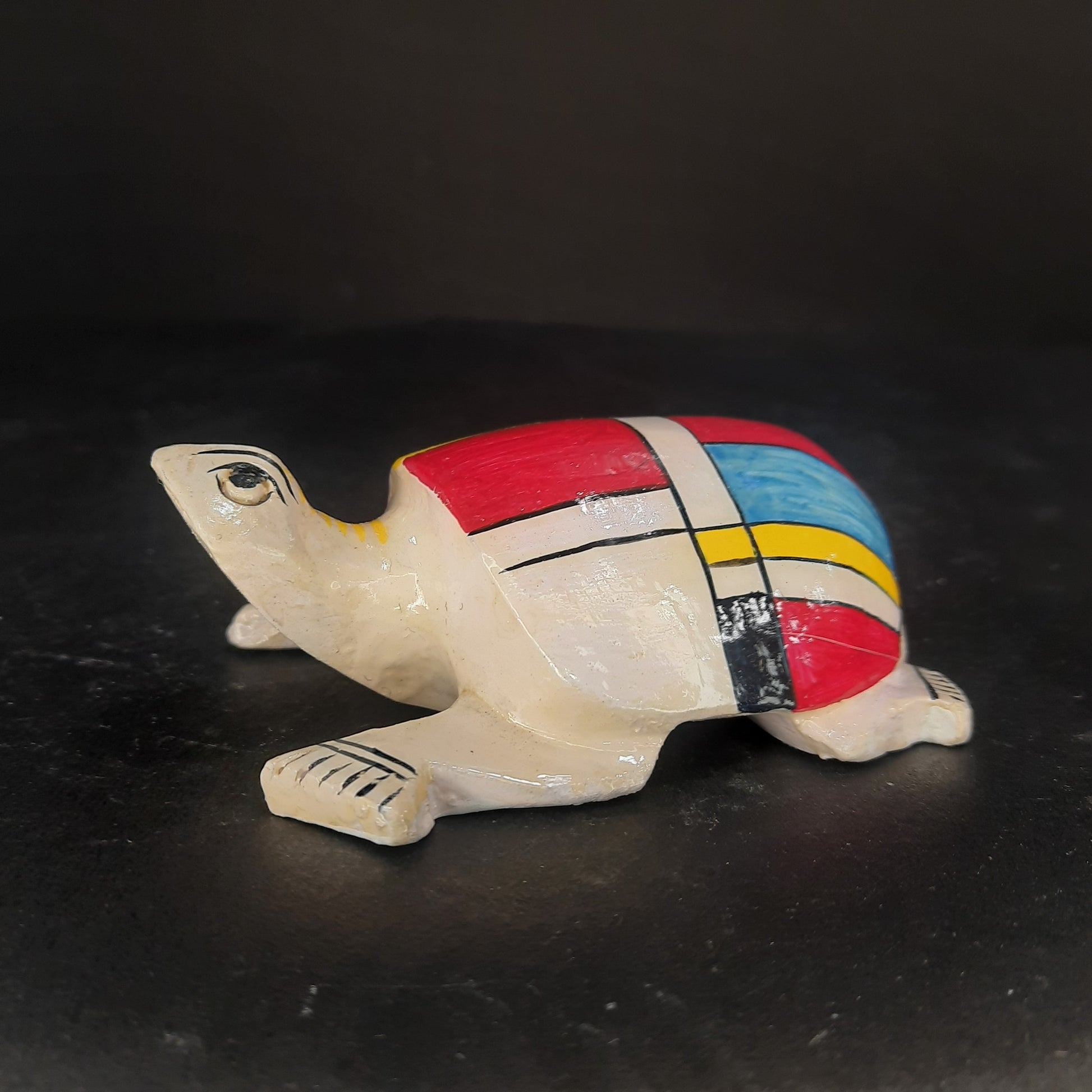 Wooden Turtle Mosaic Work