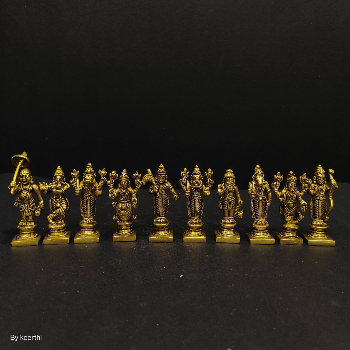 Brass DASHAVATAR/Vishnu Avatars Statue Set (10 PC)