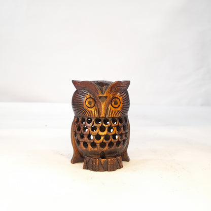 Wooden Paper Towel Holder Stand W/U/Cut Elephant Oxod
