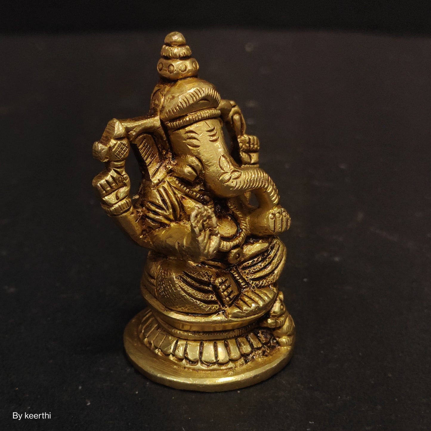 Brass Lord Ganesha Statue for Pooja Home Decor Car Dashboard God Ganesh Ganpati Decorative Showpices