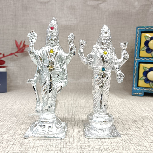 Vishnu Laksmi German silver idol