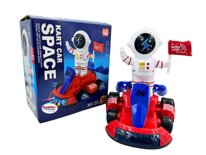 Astronaut Space Vehicle Car Toy with Light Music 360 Rotation and Bump and go Action for Kids Boys Girls Color as Shown for 3 years above ages