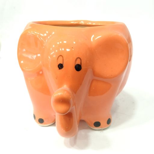 Ceramic Animal elephant Flower Pots Succulent PolyresinPots|Planters for Garden Planters, Home Decor, Garden Decor, Garden pots for Balcony Decoration, Kids Room