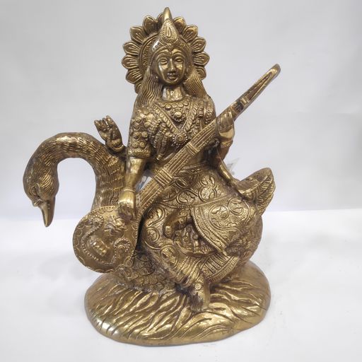 Brass saraswati idol