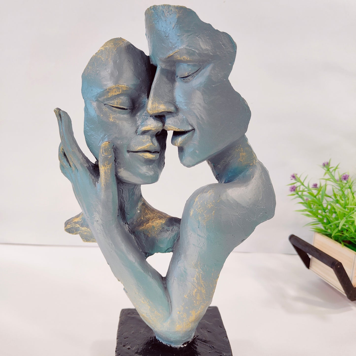 Thinker Statue Black, Sculptures Home Decor Modern