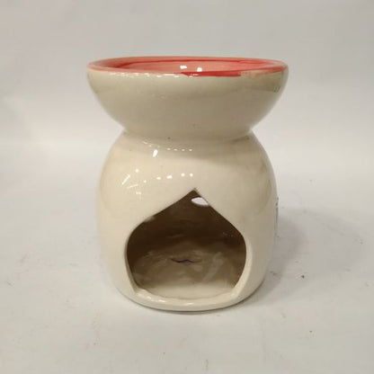 India Ceramic Aroma with top Bowl Red Color Burner for office & home