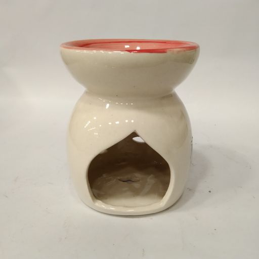 India Ceramic Aroma with top Bowl Red Color Burner for office & home