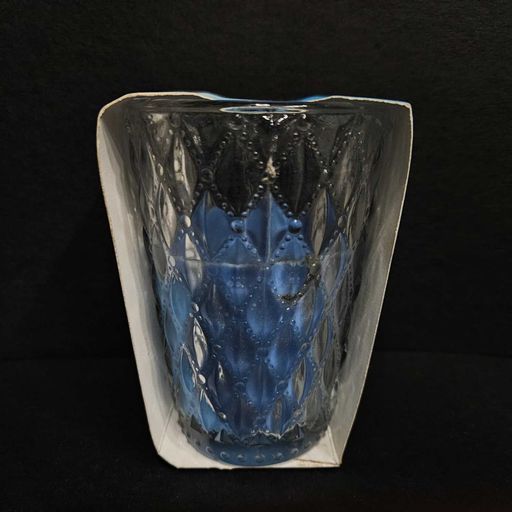 Crystal designed glass infused aromatic wax candle
