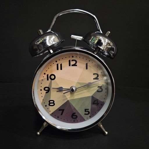 Classical Twin Bell Alarm Clock for Bedroom with Stereoscopic Dial, Frosted Shell, Backlight, Extra Loud Machinical Ringtone, Battery Operated Loud Alarm Clock