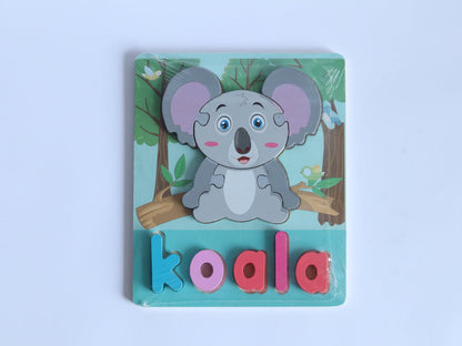 Toddler 3D Art Form Puzzles Set Wooden pieces Jigsaw Puzzles for Toddler Children Learning Puzzles Set for Boys and Girls