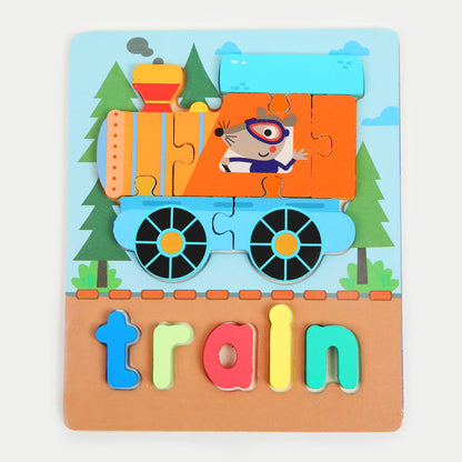 Toddler 3D Art Form Puzzles Set Wooden pieces Jigsaw Puzzles for Toddler Children Learning Puzzles Set for Boys and Girls