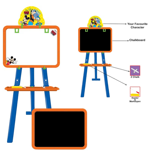 Mickey Mouse 5 in 1 Easel Board Magnetic Writing Activity and Learning Activity Board for Kids