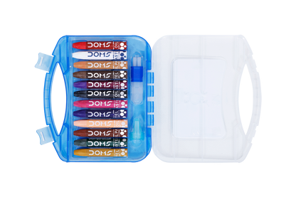 DOMS Hexagonal Oil Pastels with 12 shades.