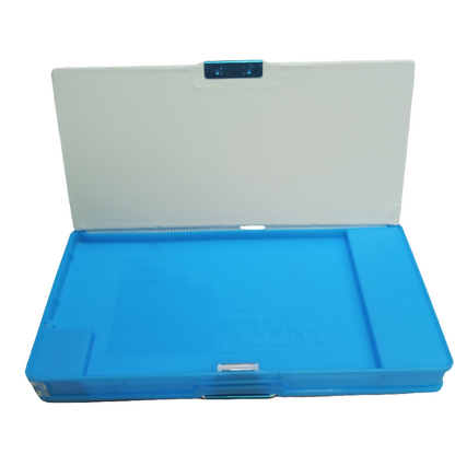 pencil box, likely for children, featuring a Super Hero theme. 
It is a container for storing pencils and other stationery.