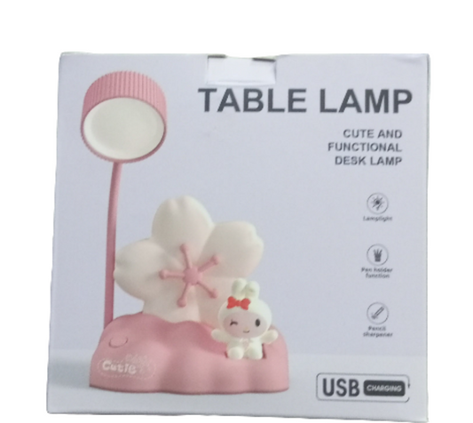 Table lamp cute and functional Desk lamp. Pen holder, pencil sharpener, lamplight, USB charging port.