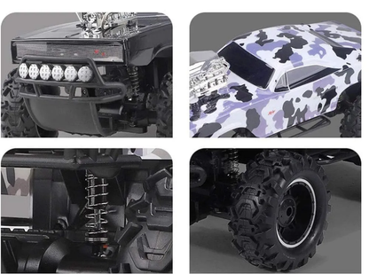 RC Sand monster make chariots  in the sand short-coures off road race truck. Deduce the beauty of the natural science and technology